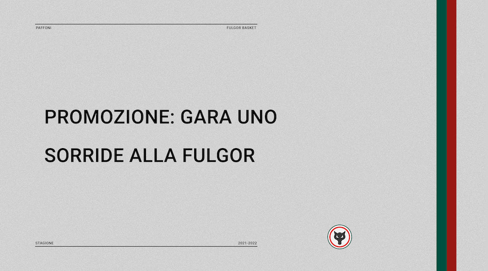 Promozione – Gara uno è della Fulgor! Martedì a Torino per chiuderla